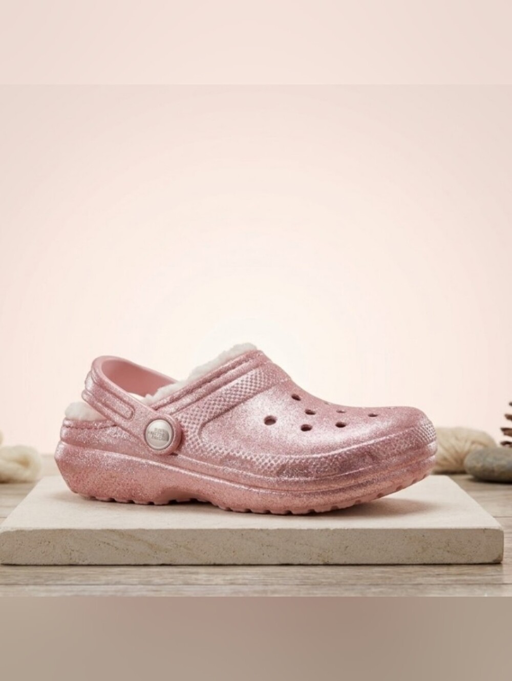 NEW! Crocs Classic Lined Glitter Clogs (Little Kid/Big Kid) Sz 12